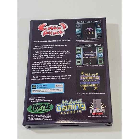 Midwest Gaming Classic Crabbie Attack Two Player NES Maker Video Game Cartrid - Picture 2 of 5